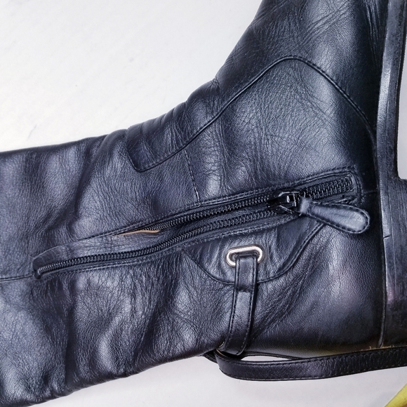 Balenciaga | Leather Knee High Riding Boots size 39 , Black - Picture 8 of 13